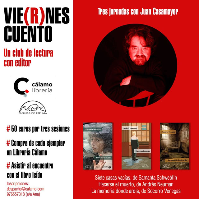 Viernes cuento. Un Club de Lectura con el editor de Páginas de Espuma, Juan Casamayor